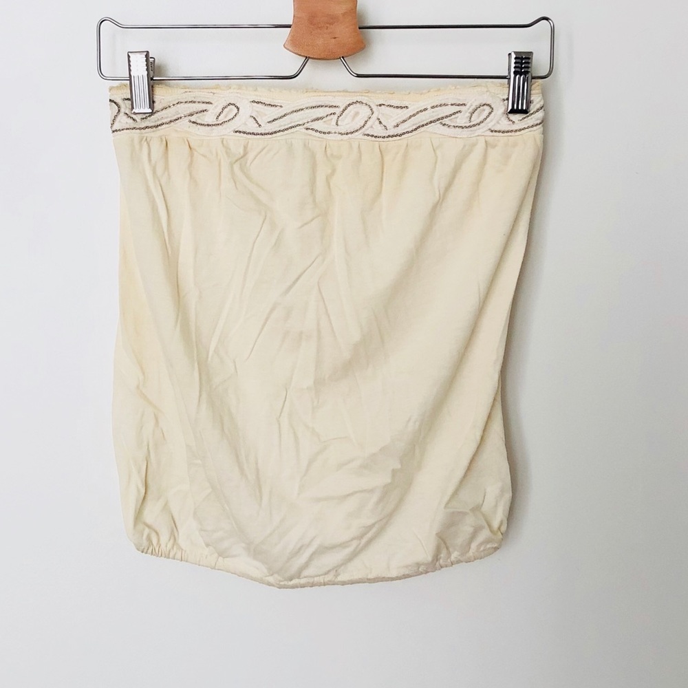 American Eagle Yellow Cream Sleeveless Blouse